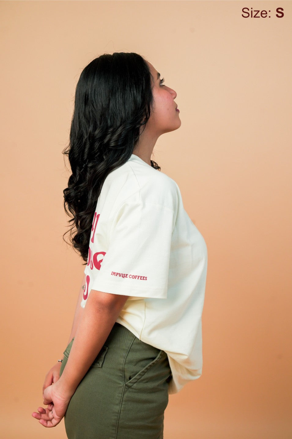 Woke Up and Chose Coffee - Oversized T-shirt - Antique White