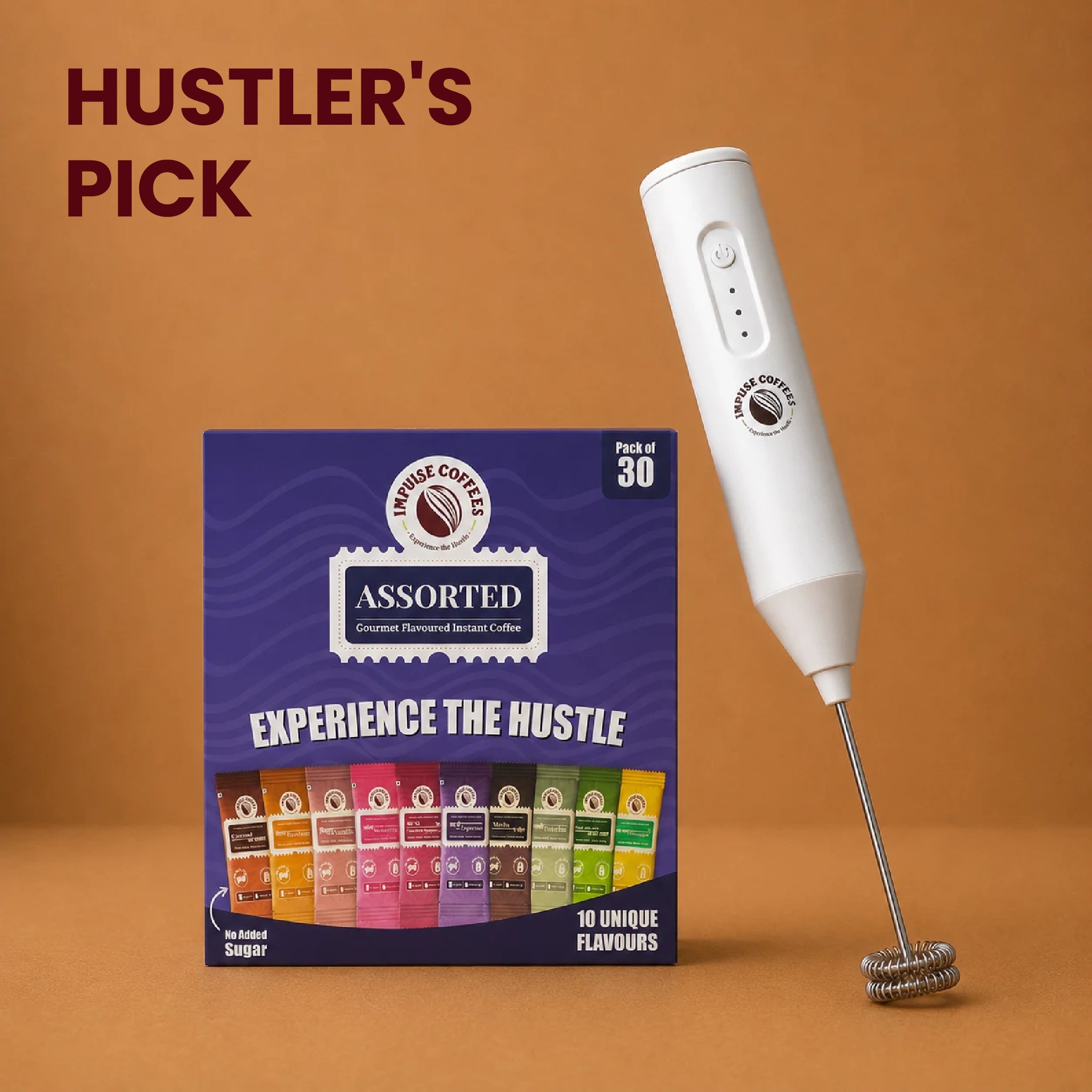 Hustle On The Go Kit | Assorted Box + The Whip (Frother)