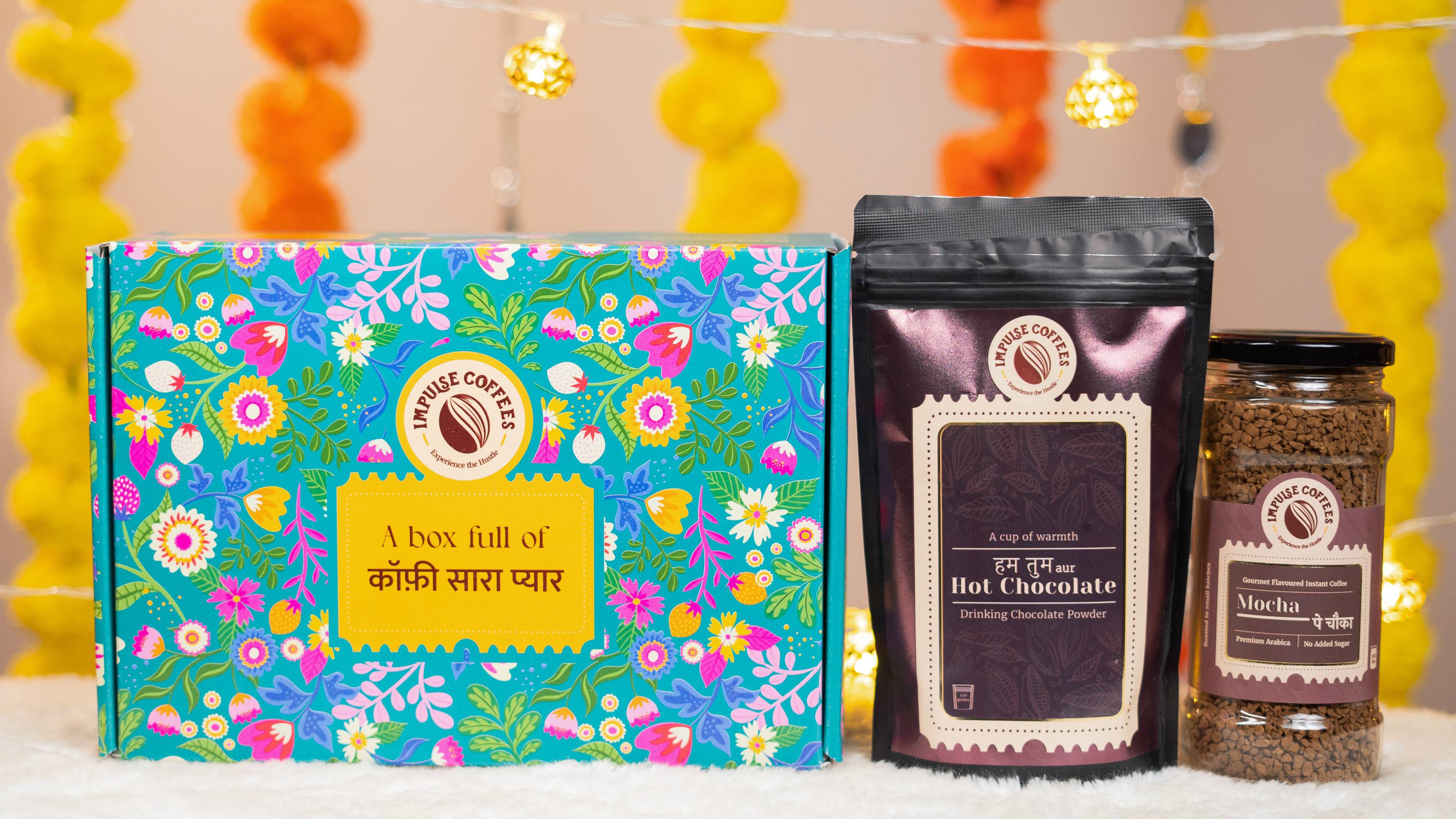 Impulse Coffees Gift Box | Mocha pe Chauka 100gms + Hum Tum aur Hot Chocolate 220gms