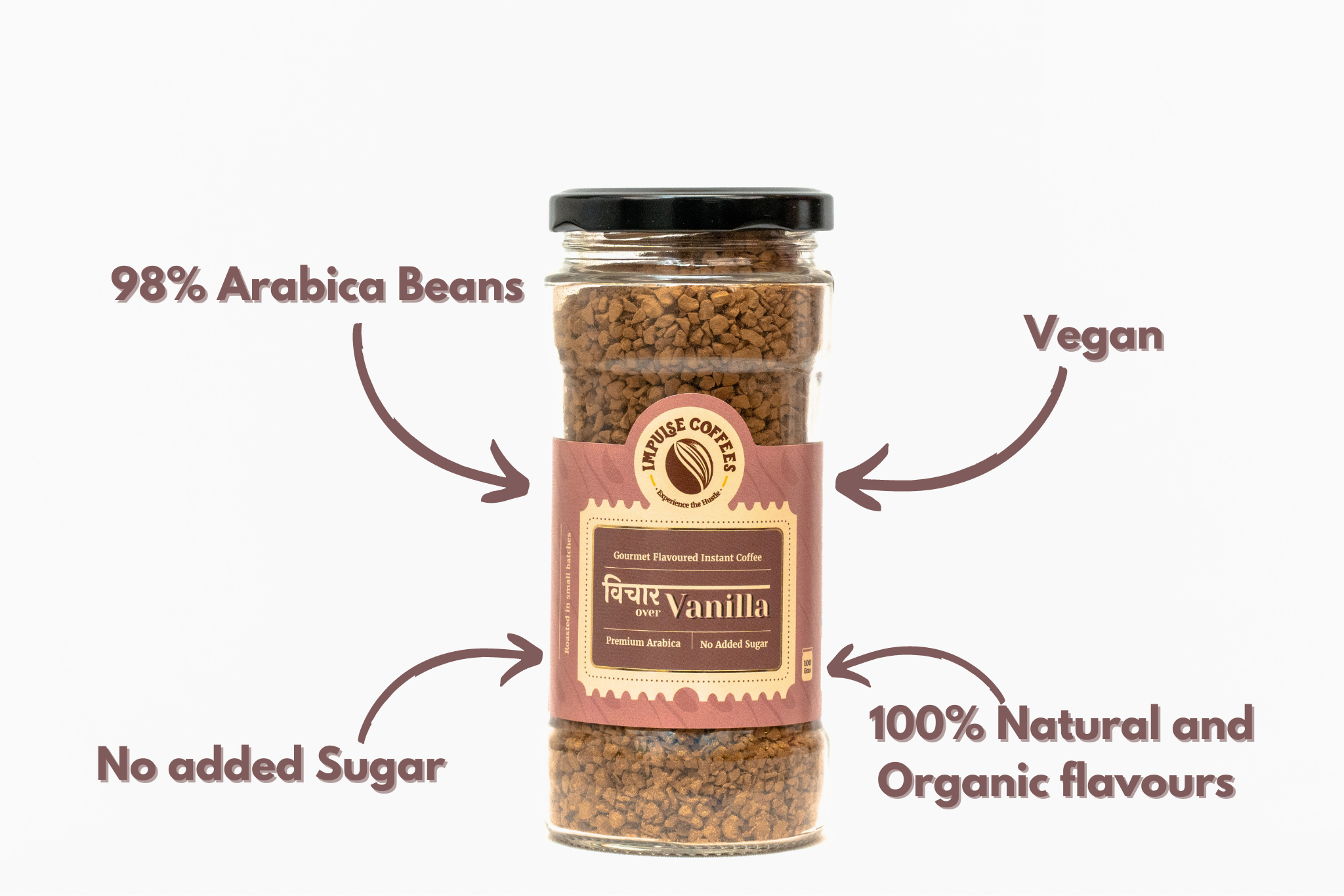 Vichaar Over Vanilla Flavored Instant Coffee Powder 100 gms