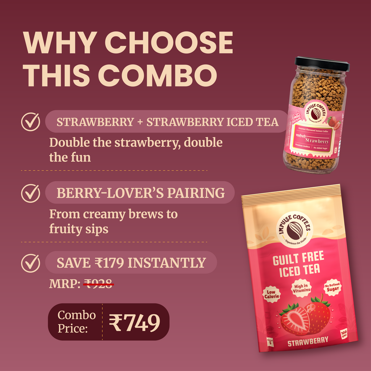 Strawberry Sips Combo