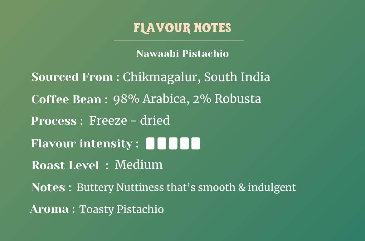 Nawabi Pistachio Instant Coffee Powder