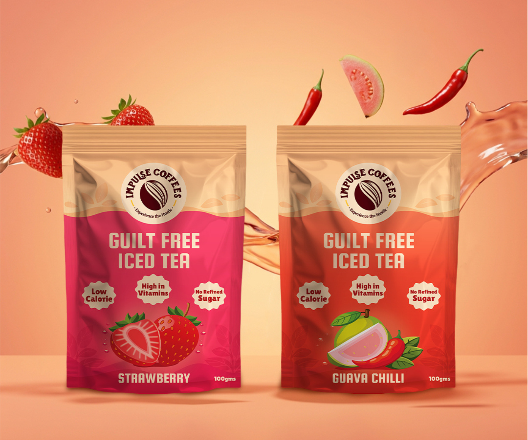 Impulse Guilt Free Iced Tea | High in Vitamins & No Refined Sugar | 100grams