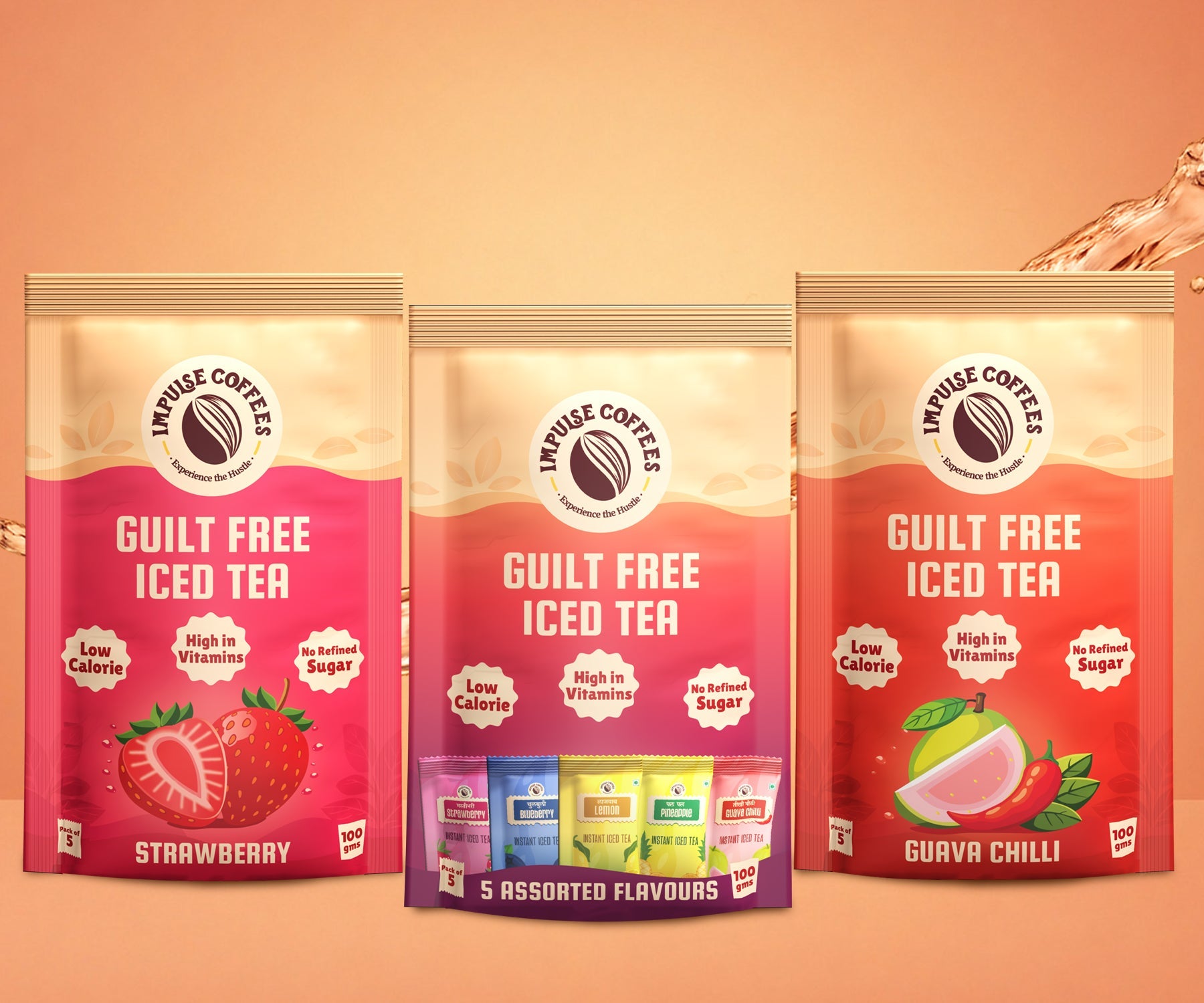 Impulse Guilt Free Iced Tea | High in Vitamins & No Refined Sugar | 100grams