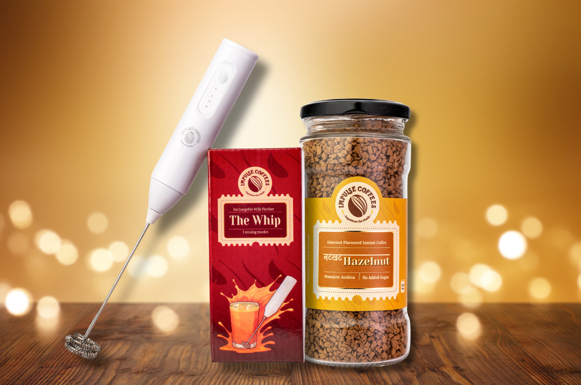 Nutty Sibling Energy | Nutkhat hazelnut 100gms Jar + The Whip Milk Frother