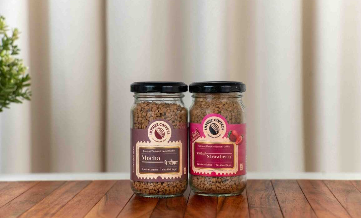 Berryscape Combo | Masti Bhari Strawberry Coffee powder 50 gms jar + Mocha Pe Chauka coffee powder 50 gms jar