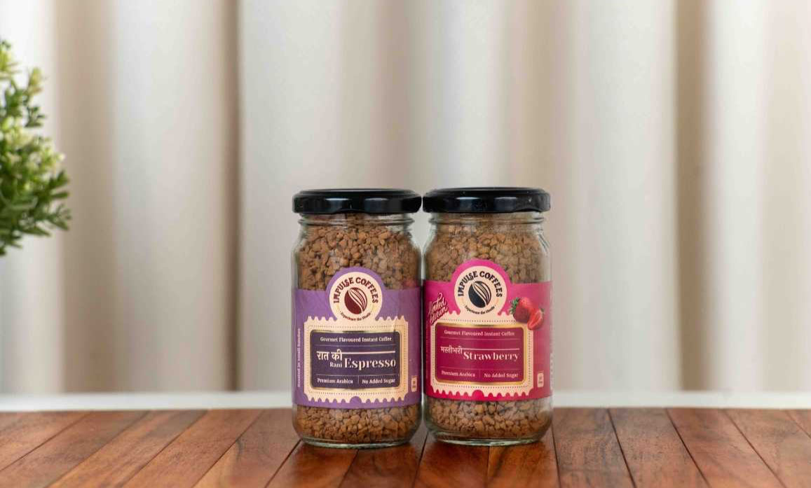Espress-Oh Strawberry Combo | MastiBhari Strawberry coffee powder 50 gms jar + Raat ki Rani Espresso coffee powder 50 gms jar