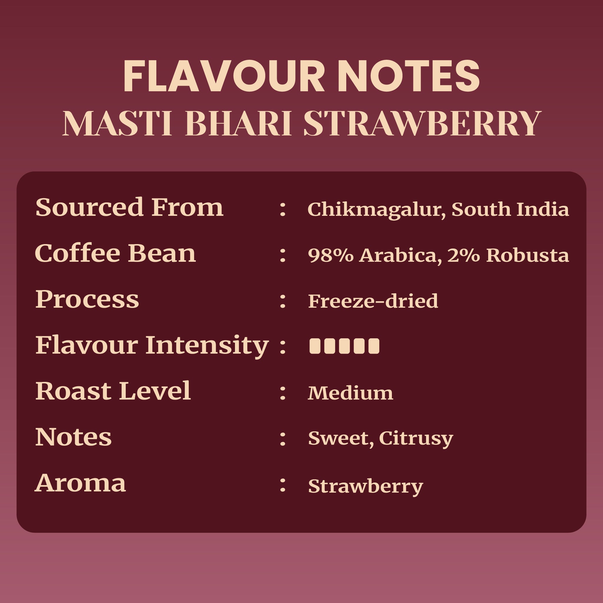 Everyone’s Favourites Combo | Mastibhari Strawberry Coffee Powder 50 gms jar + Mocha pe Chauka Coffee Powder 50 gms jar + Vichaar over Vanilla coffee powder 50 gms jar