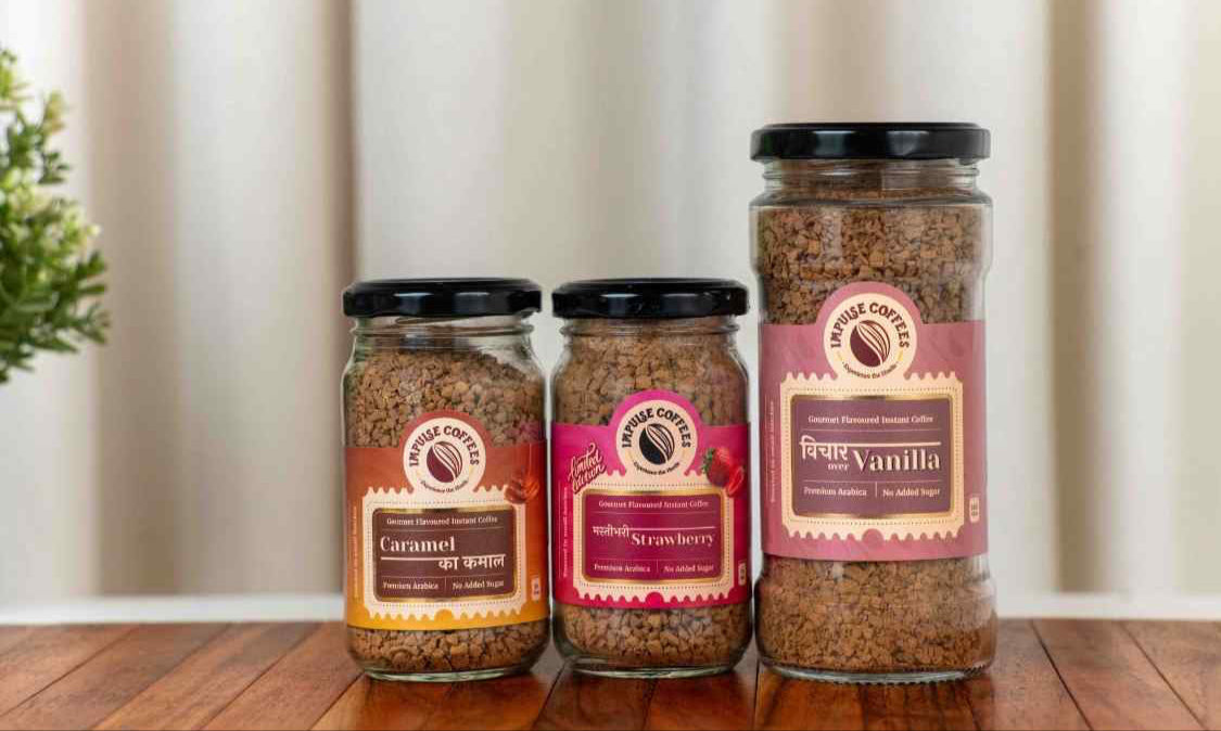 Meethi Trio | Masti Bhari Strawberry coffee powder 50 gms jar + Vichaar Over Vanilla coffee powder 100 gms jar + Caramel Ka Kamal coffee powder 50 gms jar