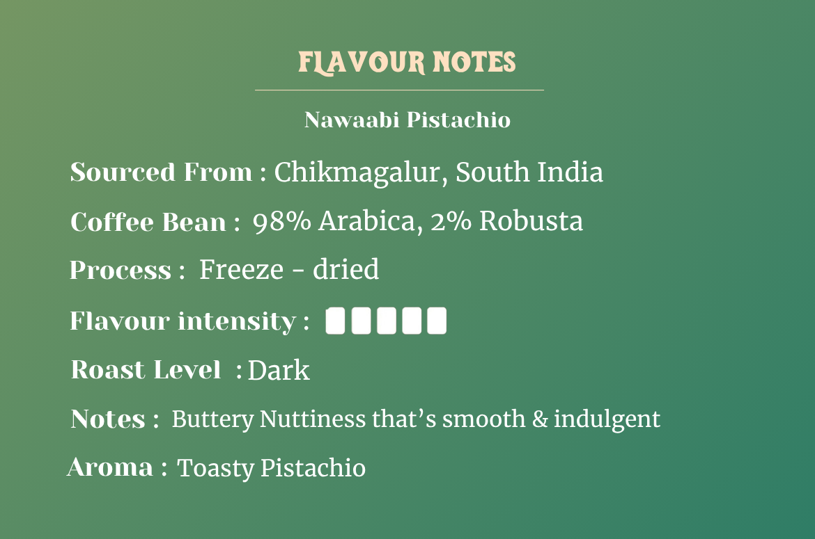 Nawabi Pistachio Flavour Note