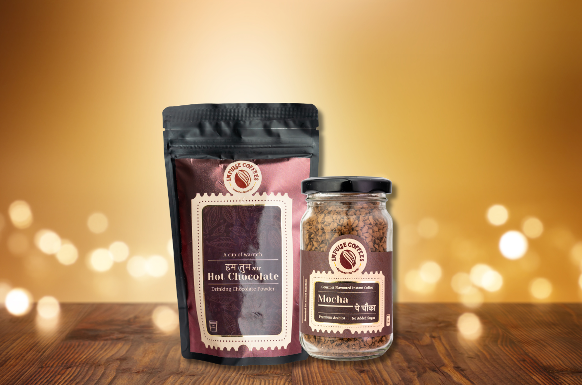 Meethi Yaadein | Mocha Pe Chauka 50gms jar + Hum Tum Aur Hot Chocolate 220gms