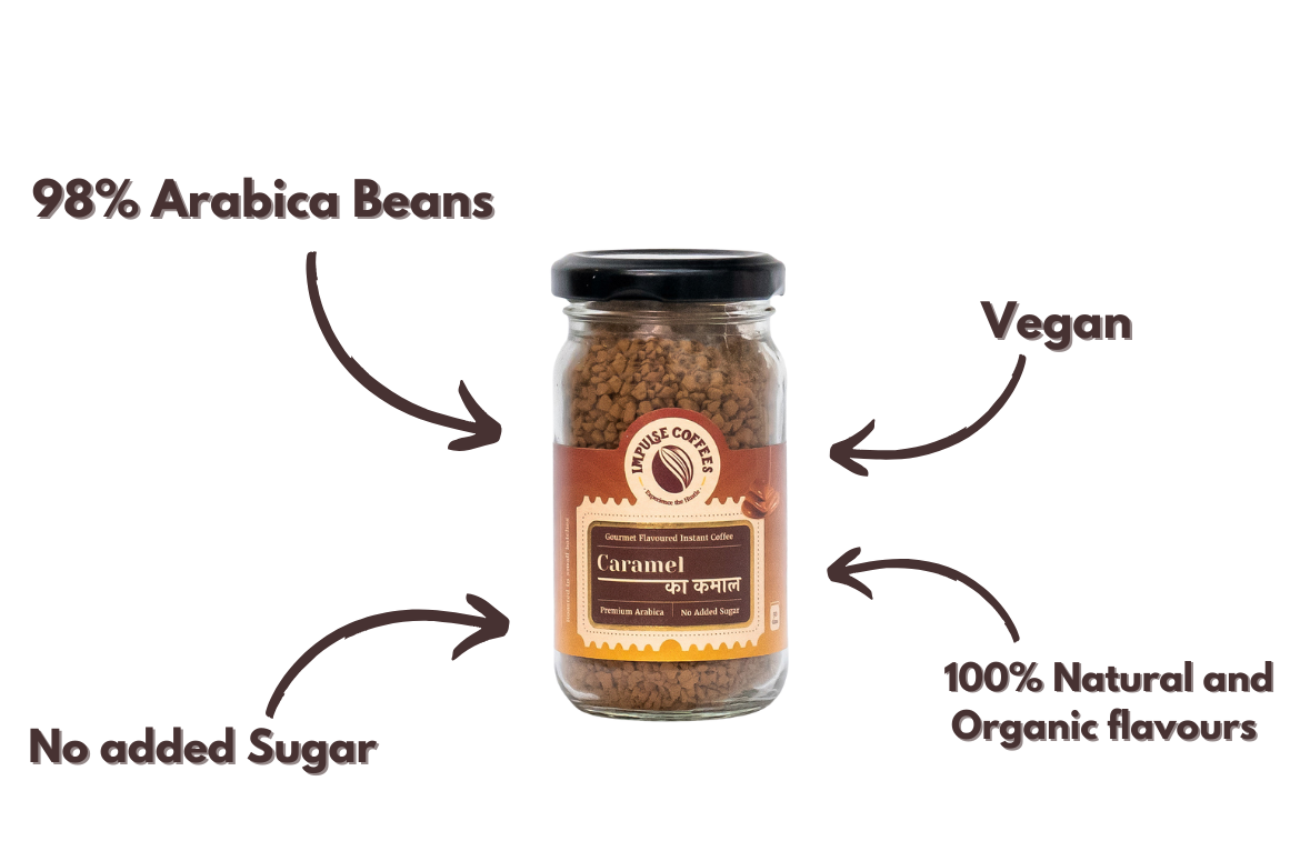 Sip à la Cannes | Impulse Coffees Assorted Instant Iced Tea Box + Caramel Ka Kamal 50gms + Nutkhat Hazelnut 50g
