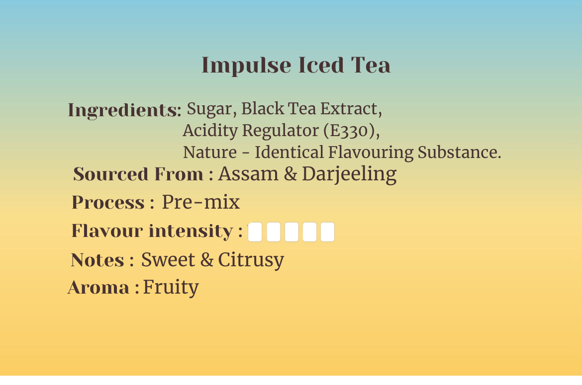 Sweet & Chill Combo | Caramel Ka Kamal 100gms + Impulse Coffees Assorted Instant Iced Tea Box | 5 assorted flavours | 10 Sachets of Iced Tea - 200 grams