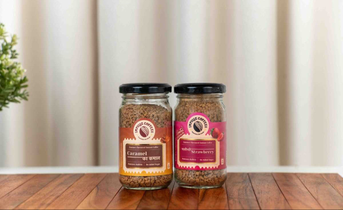 Sweet Tooth Combo | Masti Bhari Strawberry coffee powder 50 gms Jar + Caramel Ka Kamal coffee powder 50 ms Jar